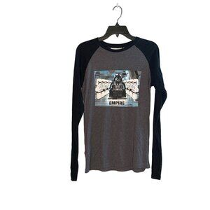 Disney Lego Star Wars Tee Boys XL Long Sleeve Darth Vader Storm Troopers Gray